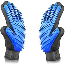 VeniCare Pet Grooming Glove - Gentle Deshedding Brush Glove - Efficient Pet Hair Remover Mitt - Massage Tool with Enhanced Five Finger Design - Perfect for Dogs & Cats with Long & Short Fur