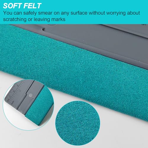 3 Stücke Rakel Set, 19/24/29cm Quadratischer Rakel mit Filzkanten, Autofolienwerkzeug, Langlebig, Geeignet für Autofolien, Fensterfolien, Hintergründe, etc (3)