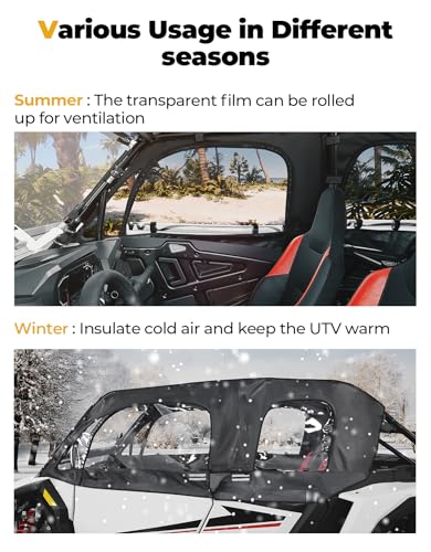 image for KEMIMOTO XP 4 1000 Soft Cab Enclosure Upper Doors Compatible with 2024