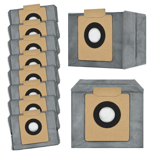 DLAIMI 10PCS Dust Bags for Eufy Clean X8 Pro / X10 Pro Omni Robot Vacuum Self-Empty Station,Replacement hoover Bag Accessories Part Large Capacity