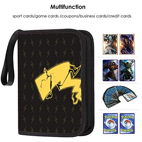 POKONBOY Carrying Case Binder Compatible with Pokemon Cards, Holds Up to 400 Cards - 50 Pages 4-Pocket Card Sleeves Holder Collector Album Fit for Pokemon Trading Cards - Thumbnail 2