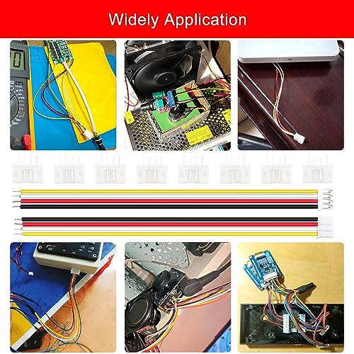 Miniatura 6 de Lyeteung 30 Juegos Conectores Jst 2.0 Ph, Mini Micro Jst 2.0 Ph 4 Pin Conector Macho Con Cable De 150mm 22awg Y Hembra