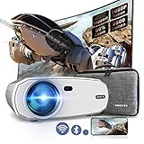 【Native 1080P, UHD-Unterstützung 4K】 UMOVIEE Beamer ist der neueste WLAN-Videoprojektor im Jahr 2022, der die ursprüngliche physikalische Auflösung von 1920 x 1080 Pixel, 340 ANSI-Lumen verwendet und 4K unterstützt. Mit 5 Schichten hochbrechender Glaslinse ist das Bild heller und schärfer. Sie können auch eine Verbindung zu einem TV-Stick (nicht im Lieferumfang enthalten) herstellen, um Netflix und Disney anzusehen.