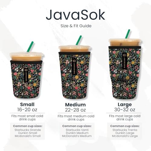 Sok It JavaSok Iced Coffee & Cold Soda Insulated Neoprene Cup Sleeve (Main Squeeze, Medium: 22-28oz) - 3