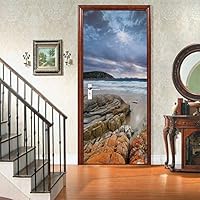 workid 3D Türtapete Türfolie selbstklebend TürPoster PVC Türaufkleber Fototapeten-Strand 90x200 MTHP-07