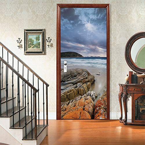 workid 3D Türtapete Türfolie selbstklebend TürPoster PVC Türaufkleber Fototapeten-Strand 90x200 MTHP-07