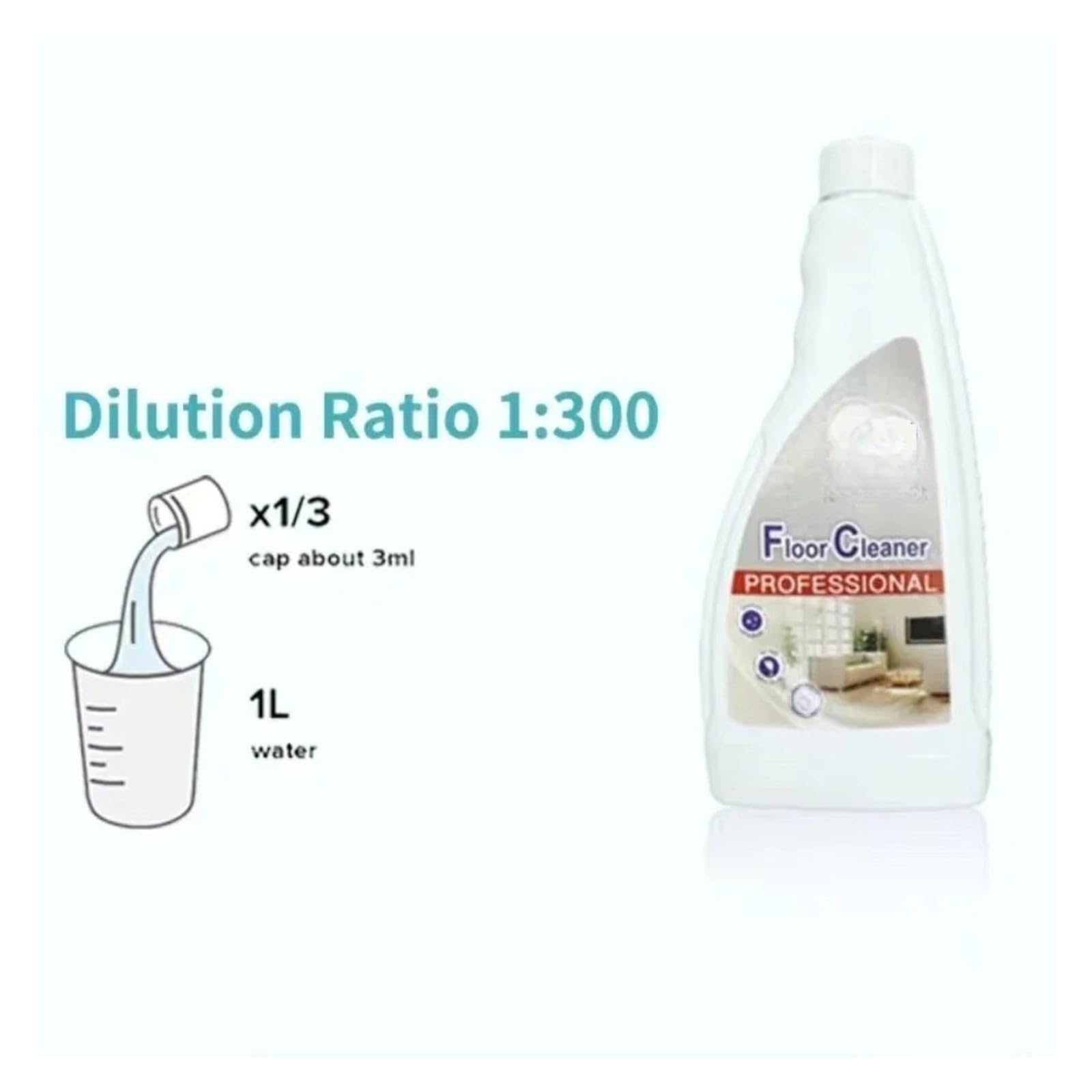 Solución de limpieza de pisos。 Compatible para Roborock S5/S6/S7/Series 。 480ML(16.23fl oz)。 Líquido limpiador de suelos, accesorios para barredoras(4pcs)