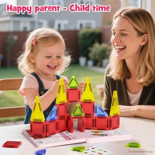 Image of Mini Magnetic Tiles Travel Set Iron Box Storage Baseplate