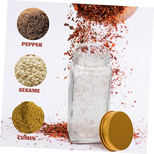 Récipient à épices en verre transparent BESTonZON lot de 12 bouteilles pour sel et poivre