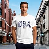 TUPOSU Mens USA Shirt American Flag T-Shirt 4th of July Patriotic Short Sleeve Tee
