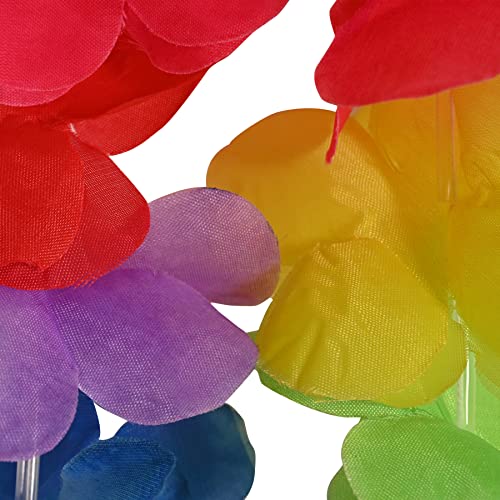 Beistle 3 Piece 40" Floral Rainbow Hawaiian Leis For Tropical Luau Party Supplies And Favors, Multicolor #TOP3