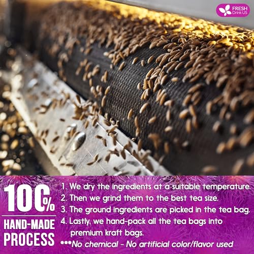 Image of FreshDrinkUS, Premium 30 Milk Thistle Tea Bags, 100% Natural & Pure from Milk Thistle Seeds. Milk Thistle Seed Herbal Tea. Made with Natural Material Tea Bags. No Sugar, No Caffeine, No Gluten, Vegan.