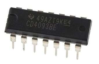 CD4093 ICS and Semiconductors, Quad 2-Input NAND Schmitt-Trig, DIP-14, 380ns Pack of 15