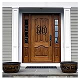 JASS GRAPHIX 18" Tall Black Vine Monogram Initials for Door Personalized Sign Thick Aluminum Door Ha