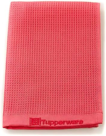 TUPPERWARE FaserPro Glass Red T22 Window Microfibre Cloth Glass Cloth 16901