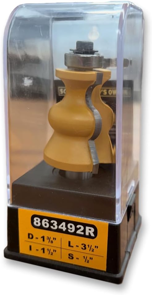 Sommerfeld Arch. Molding Profile Router Bit Woodworking Tool 1 3/8CD,1 1/2CL,3 1/2OL,1/2SH