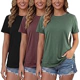 Love2Mi Set of 3/4 Nursing Shirts with Hidden Zip Breastfeeding Opening Short Maternity Top Breastfeeding T-Shirt for Pregnant Women