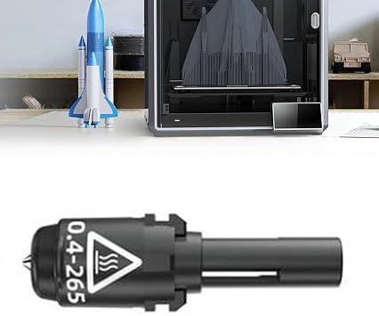 Replacement Nozzle for Flashforge Adventurer 3/4 Series, 0.4mm High Temp 265°C Metal Tip Assembly Compatible with AD3 AD4 Lite For 3D Printer Parts