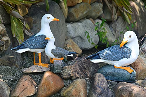 Coolboy Real Seagull Figurine,Sea Bird Figurine Nautical Statue Seagull Figurine Decorations Garden Bird Statue Coastal Beach Home Table Decorations Nautical Gifts Seagull Figures Seagull Sculpture #TOP5