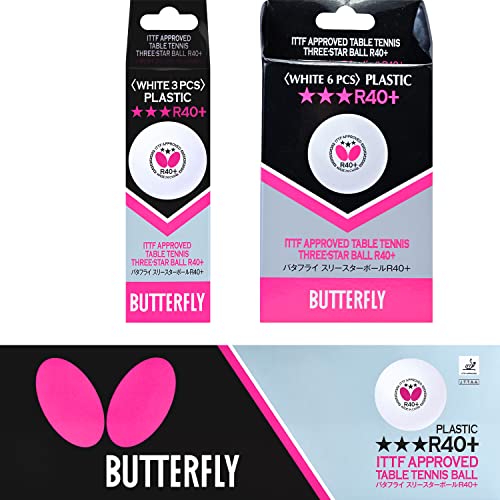 Balles de ping-Pong Butterfly 3 étoiles R40+ | Balles de ping-Pong Professionnelles Premium Blanches (Paquet de 3) | Balles de ping-Pong de compétition remarquablement équilibrées – vue 7