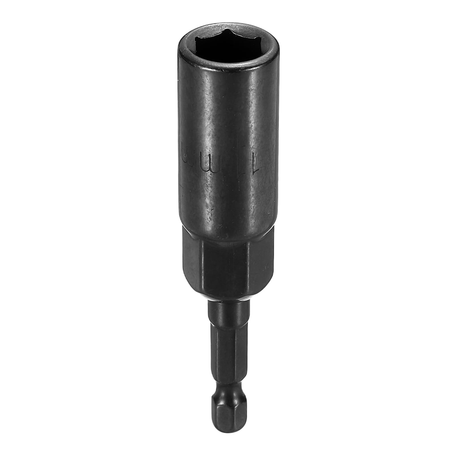sourcing map Nut Driver Drill Bit 11mm Metric Socket 1/4" Hex Shank 3.15" (80mm) Extra Long 6-Point Sockets Quick Change Cr-V Steel Bolt Setters for Power Drill Drivers, Black — image 1