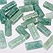 NBEADS 16 Pcs Natural Jadeite Beads, Column Stone Beads Tube Shape Jade Stone Engraving Flower Gemstone Beads for DIY Bracelets Necklaces Jewelry Craft Making, Hole: 2mm
