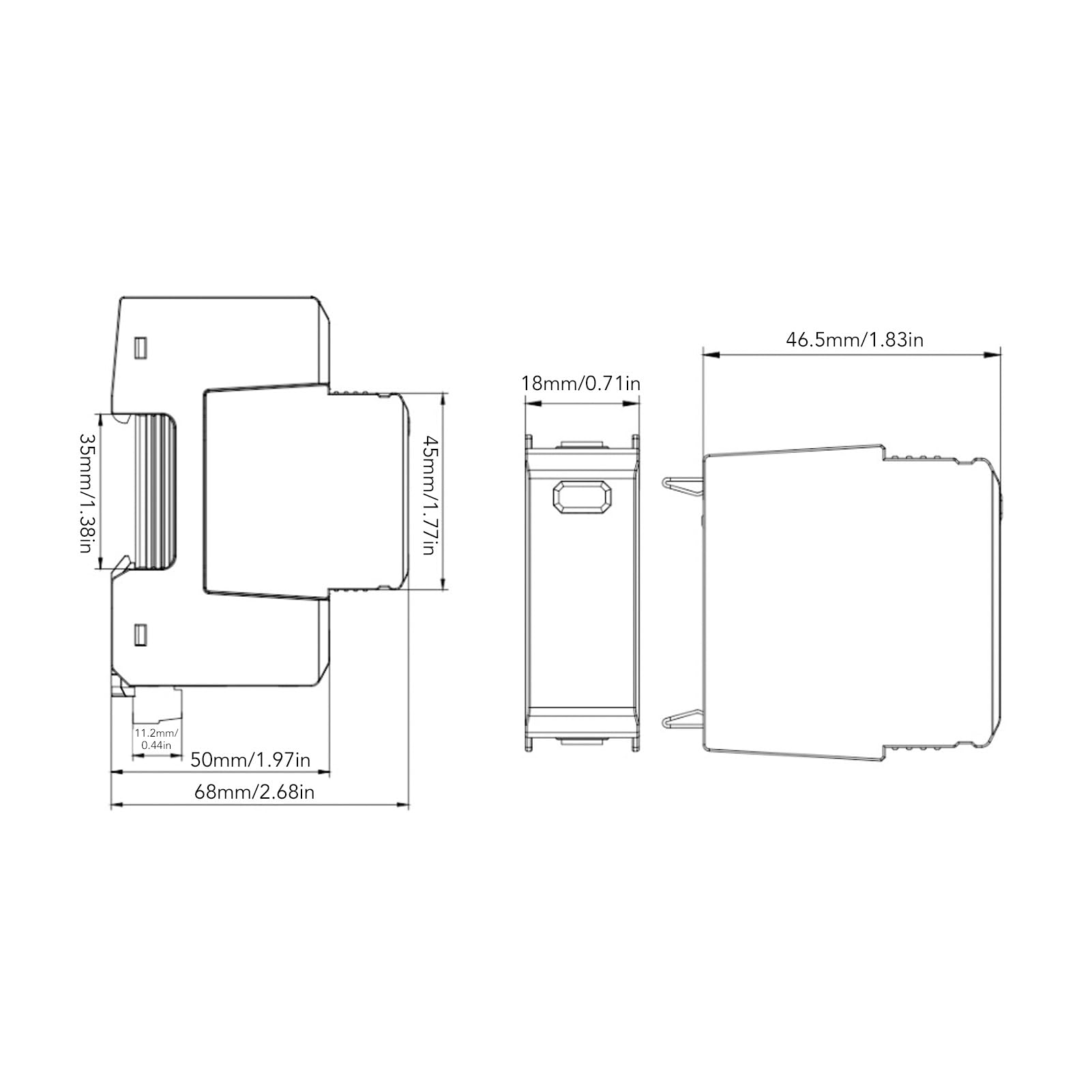 Dispositivo de Protección Contra Sobretensiones 2P, 40Ka 275V AC Protector de Pararrayos de Protección de Voltaje de PC para Proteger Los Sistemas de Línea de Alimentación de Ca de Sobretensiones