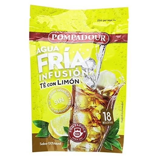 Pompadour Té Infusion Limón Frío - 18 bolsitas