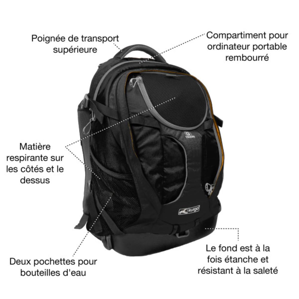 Kurgo G-Train Sac à Dos de Transport, Noir