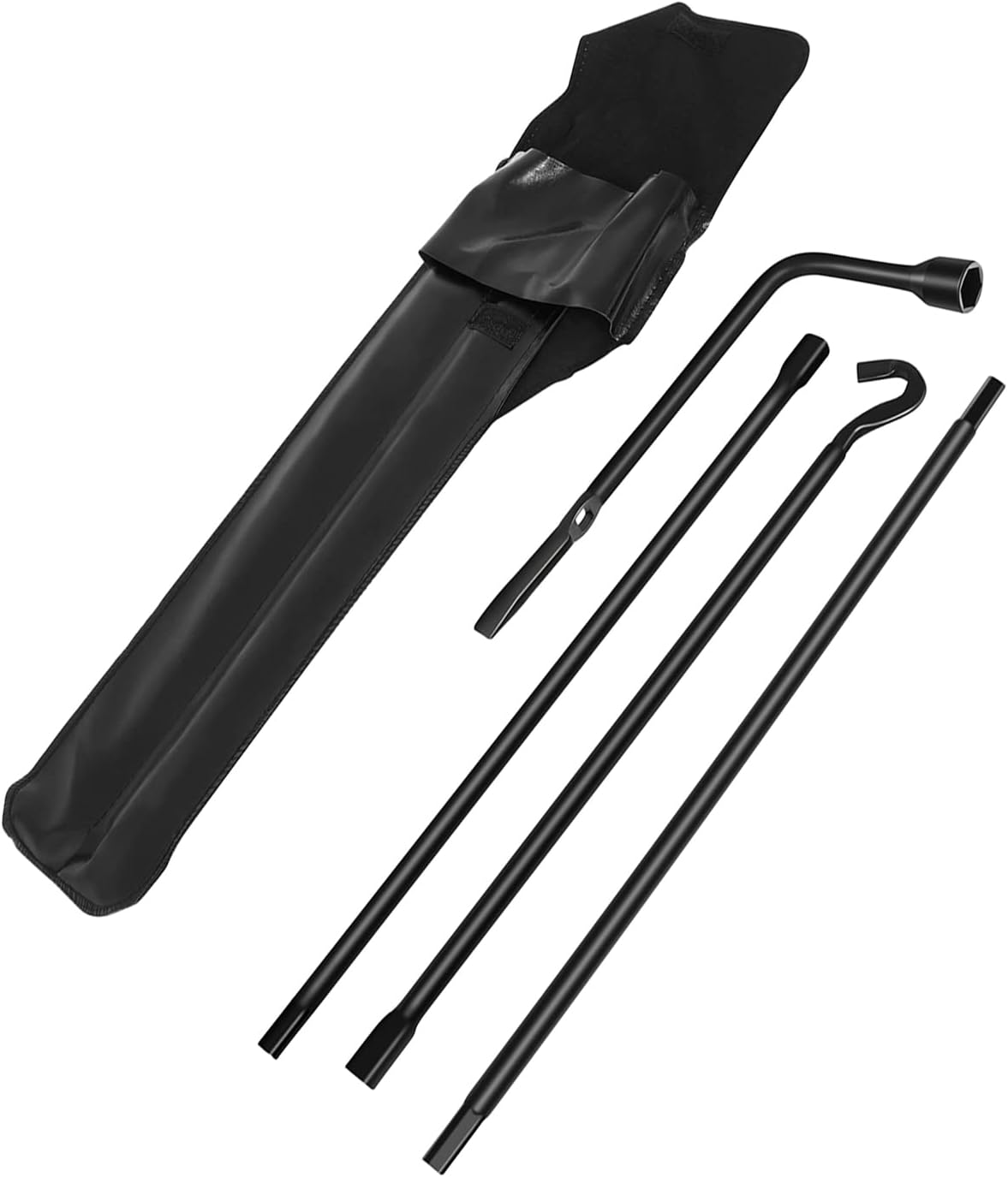 SCITOO Compatible for 2005-2021 for TOYOTA Tacoma Spare Tire Tool with 1 Lug Wrench Tool 1 Hook Segment 2 Extension Segments 091150C030 091500R010