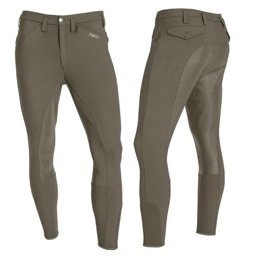 Pikeur - Pikeur Herrenreithose, Reithose PK_Rossini mit Ganzbesatz Grip, Gripbesatz Größe 46, Farbe mud