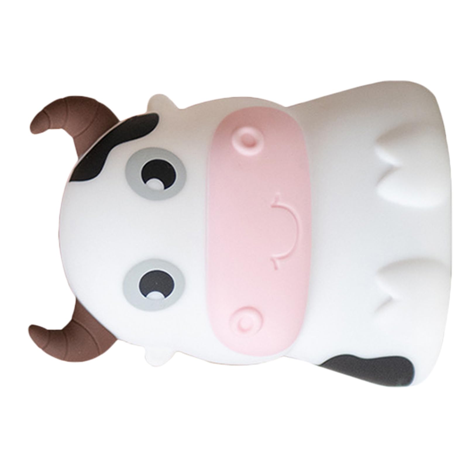 Lámpara Nocturna para Ñiño Forma de Vaca de Silicona, Luz de Noche para Dormir, Decoración para Habitación Infantil, Luz Suave y Recargable