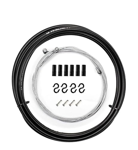 Brake Cable 2m/2.5m Wire for Bicycle Bike Shifters Derailleur Brake Cables Shift Cable 4mm/5mm MTB Road Shifter Line(Brake Black 5mm)