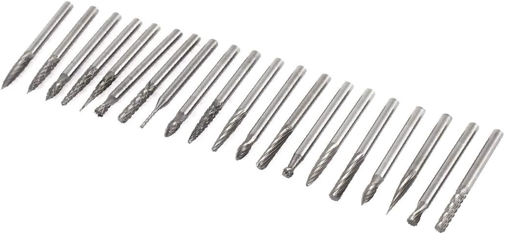 New Lon0167 20pcs 3mm Featured Dia drill hole reliable efficacy Tungsten Carbide Rotary File Tool Set Gray 38mm Long(id:d88 d6 0c 494)