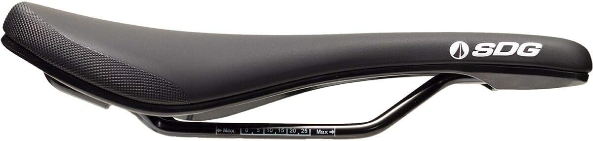 SDG Components Bel-Air V3 Steel Rail Mountain Bike Saddle 260 x 140mm Unisex 318g Road Gravel Bicycle Seat Black/White