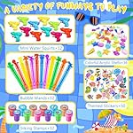 Pool Party Favors and Beach Party Favors,158PCS Summer Pool Toys for Kids, Undersea theme decoration, Including Beach Balls, Sunglasses, Bubble Wands, Stamp and Crystal Shells for Kids Ages 4-8 8-12 - Image 4