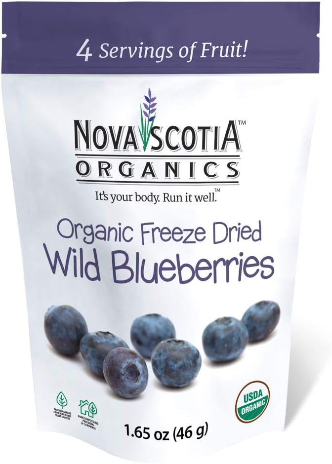Nova Scotia Organics Freeze Dried Wild Blueberries Family Snacker (3 x 46g)