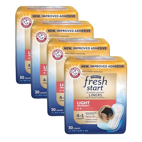 Forros para mujer FitRight Fresh Start de absorción luz para mantenerte fresca en el gimnasio y oficina