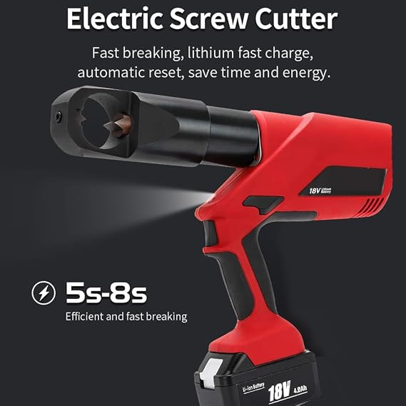 Electric Hydraulic Nut Splitter 120KN Screw Cutter 360 Rotatable Nut Separator for Nut of M10-M24, One Key Reset Nut Cutter Separator Removal Tools, EC-2432A for Removing Rust Screw Nut