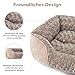 JOEJOY Hundebett Grosse Hunde, Hundekorb Waschbar Flauschig, rutschfest Anti-Angst Hundebetten Weich Bequem, Hundekörbchen für Grosse Hunde und Katzen, 89x63x23cm
