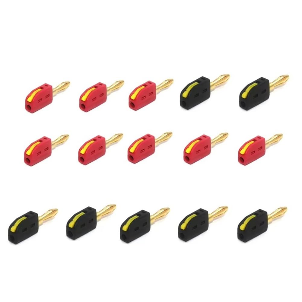 Bosiyrggrl Gold Quick Connect 4Mm Solderless Banana Plug Wire Connectors 15Pcs 32A High Current Power Testing Instrument For Musical