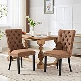 Rivestimento in lino di alta qualità: questa sedia da cucina è realizzata in tessuto di lino resistente e morbido, garantendo comfort pur essendo facile da pulire. Il suo design resiste alla deformazione, rendendolo un'aggiunta pratica alla tua sala da pranzo. Migliora l'arredamento della tua casa con questo pezzo elegante e funzionale che migliora la tua esperienza di seduta.