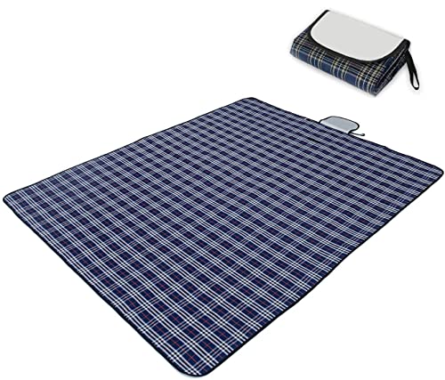 DAZVI Picnic Blankets Mat Waterproof Sandproof for Beach Camping Foldable Portable Outdoor on Grass Used for Yoga Hiking Travelling Park Handy Tote Backpack Accessories