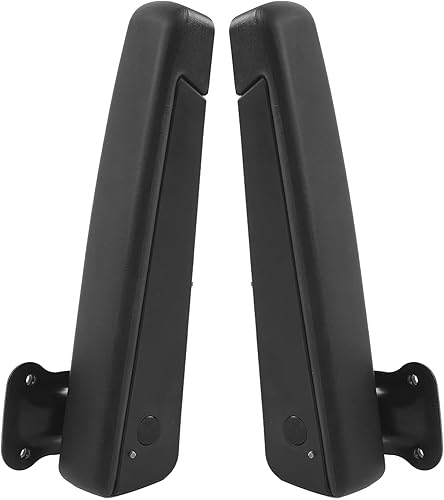 Miniatura 9 de KIMISS Mango de asiento, par de reposabrazos ajustable para asiento de coche, resistente a los golpes, esponja de poliuretano, color negro,