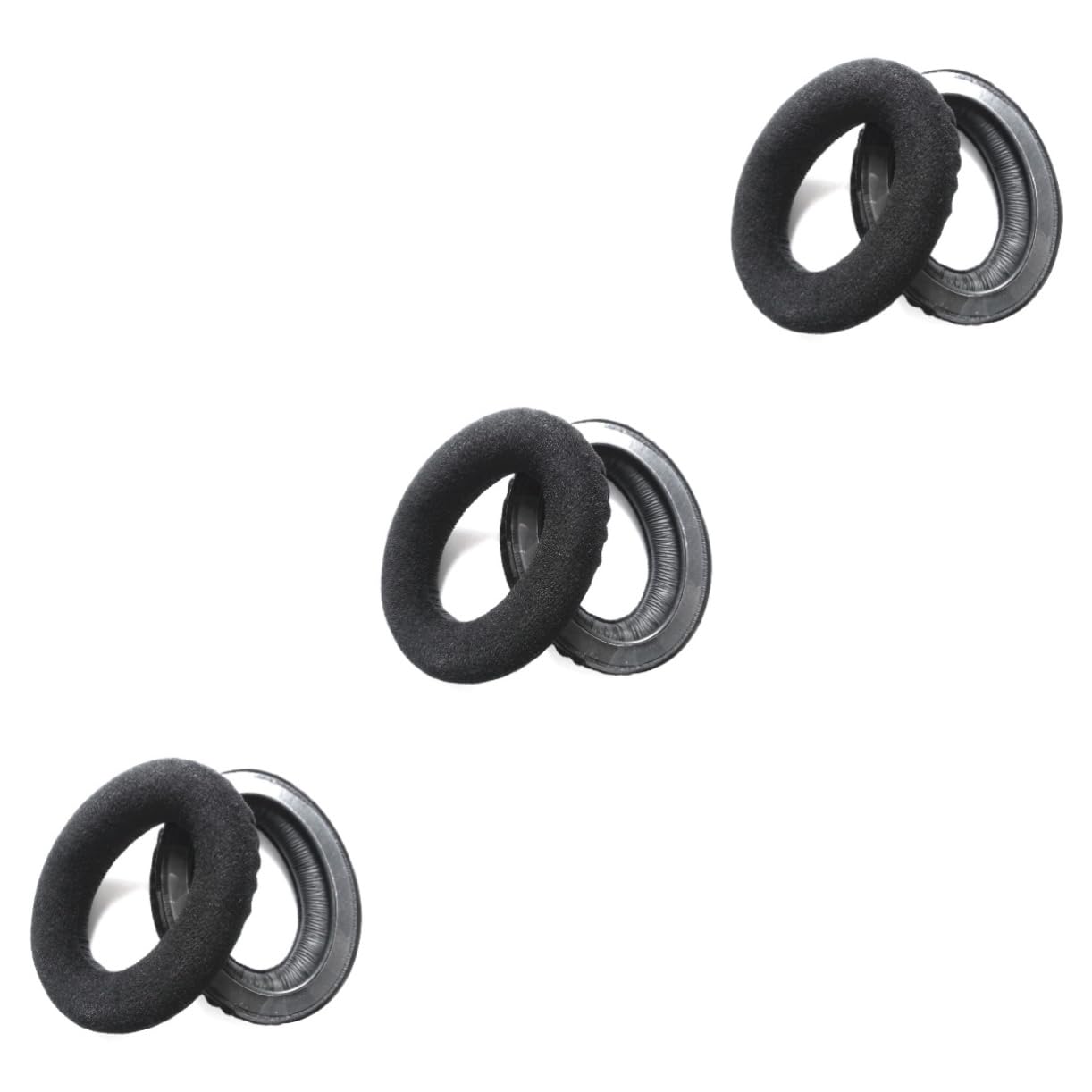 PartyKindom 3piezas Almohadillas De Repuesto para Auriculares Almohadillas Negras Cómodas y Duraderas Mejora El Rendimiento De Graves