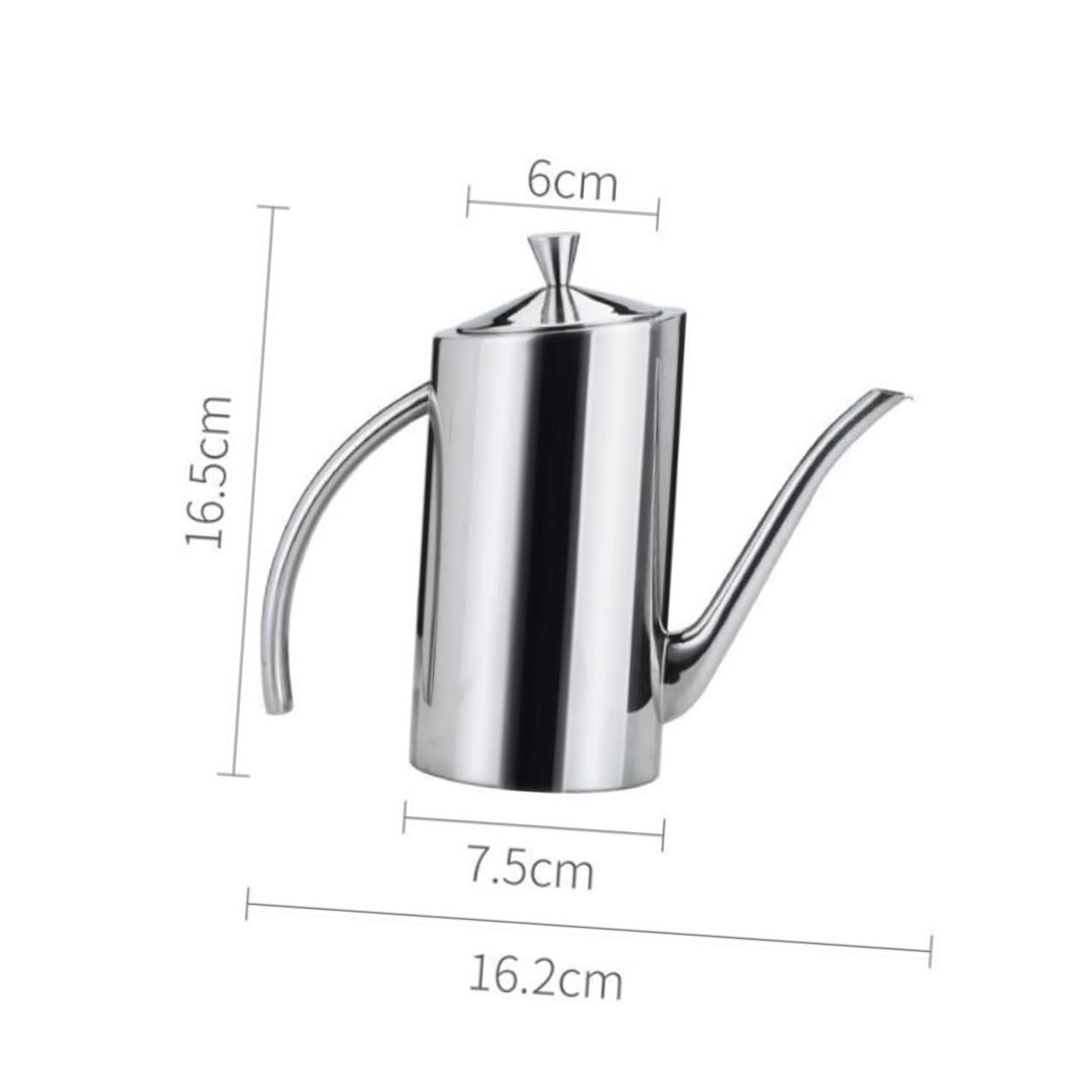 VICASKY Distributore Olio Acciaio Inox 500ml Bottiglia Erogatrice Antigoccia Coperchio per Cucina Casa e Ristorante Contenitore per Aceto Salsa e Condimenti Liquidi