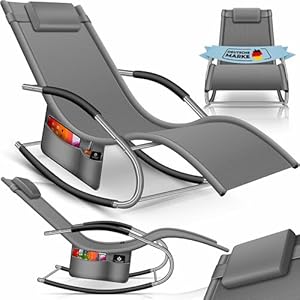 KESSER® Ergonomische Relaxliege mit Seitentasche Grau