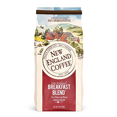 Image of New England Coffee Breakfast Blend Medium Roast Ground Coffee, 12oz Bag (Pack of 3)