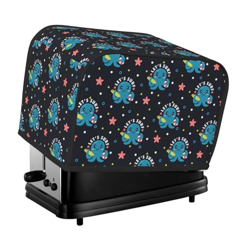 Copertura per tostapane a 2 fette, copertura impermeabile con tasche per piccoli elettrodomestici da cucina, protezione dalle impronte digitali, lavabile in lavatrice