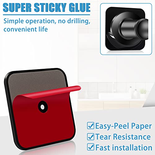 Adhesive Shower Curtain Rod Holder, Shower Rod Holders For Wall, 4 Pack Shower Rod Mount Retainer, No Drilling, Stick On, Waterproof, White And Black (Rod Not Included) #TOP2